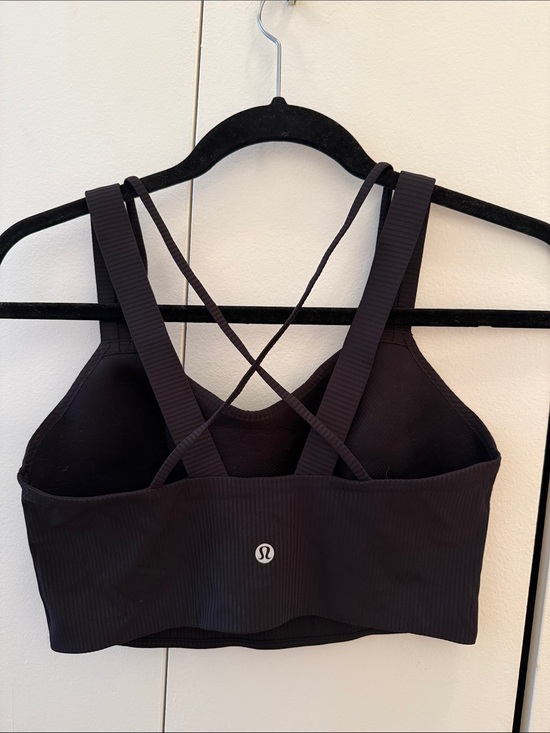 lululemon athletica Other - lululemon athletica Black Ribbed longline Crisscross Sports Bra